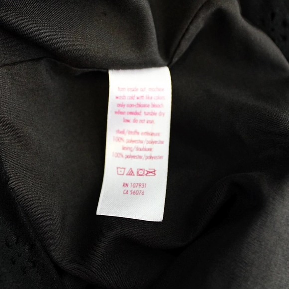 Girls JUSTICE Eyelet Microfiber Long Sleeve Zip Motto Jacket,Black,Size 16/18/XL - Picture 5 of 6